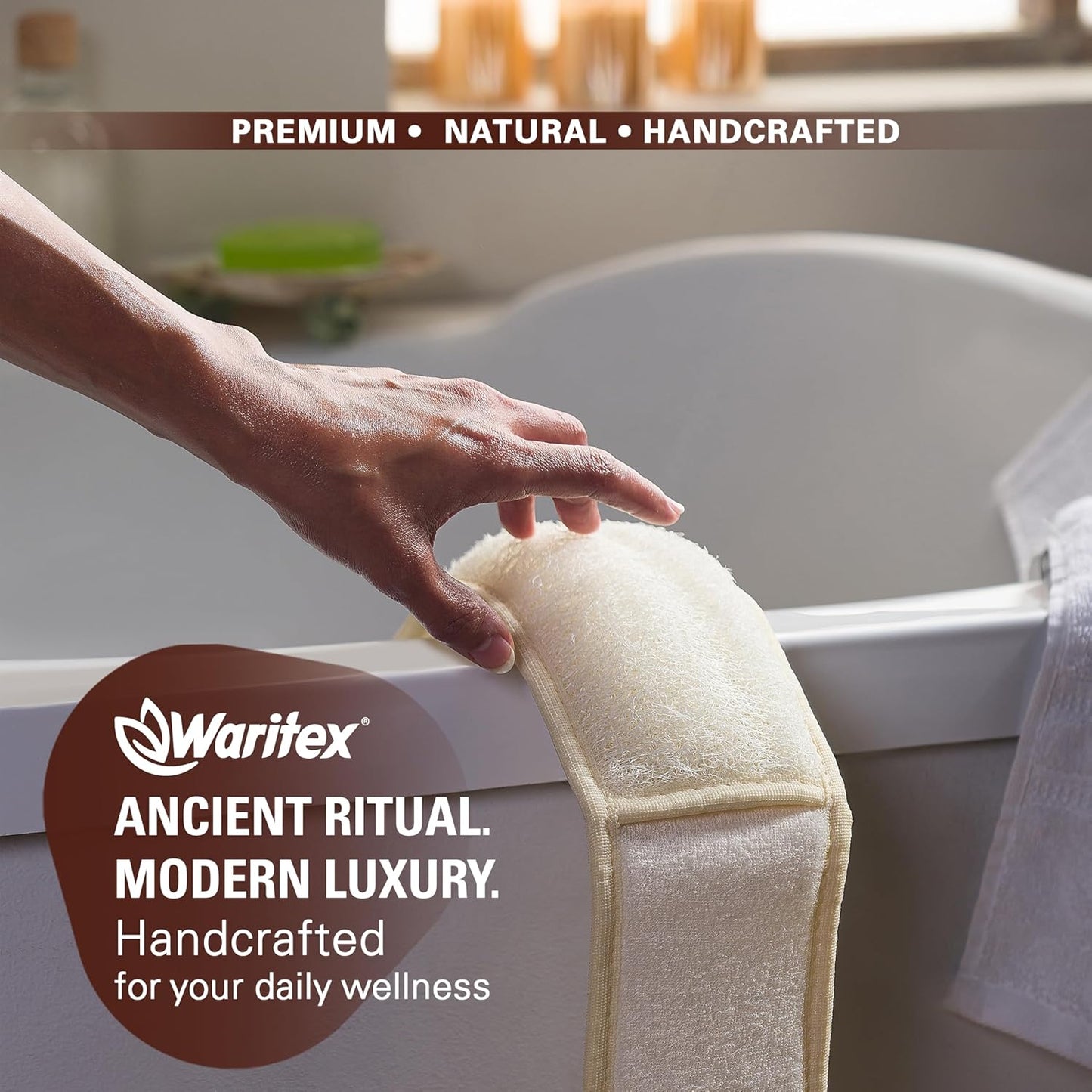 Waritex Natural Egyptian Loofah Back Scrubber An extra-long